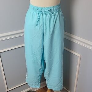 ADIDAS‎ Peached Capri Ocean White Athleisure Athletic Capri Cropped Pants XL NEW